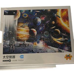 NEW TCG Toys Space Ship Moon Astronaut Planets 1000 Pieces Puzzle 17.56”x19.69”‎